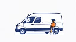 Man met Bestelwagen Logo